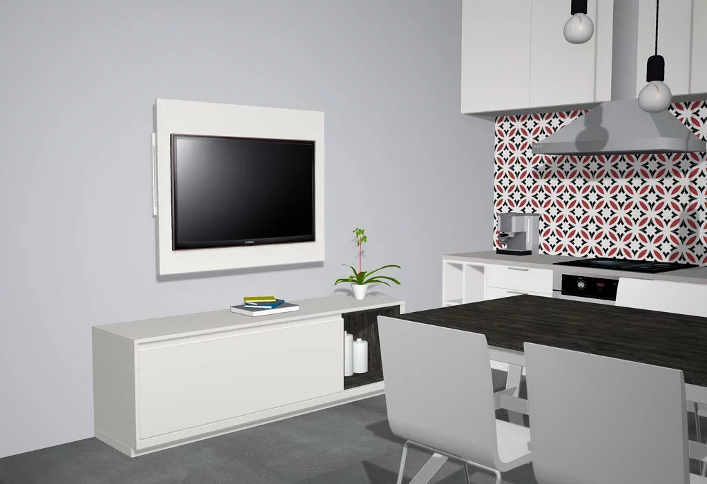 Puedes tener con facilidad un panel TV en la cocina de TU casa