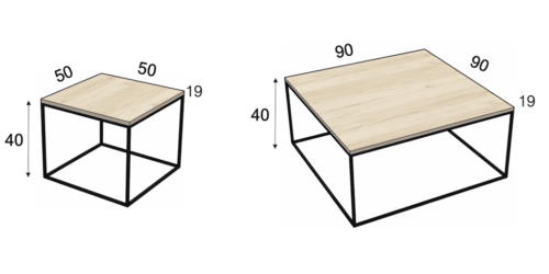 Medidas de la mesa de centro cuadrada
