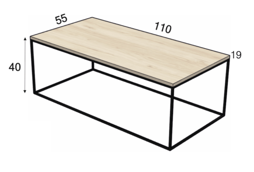 Medidas de la mesa de centro rectangular