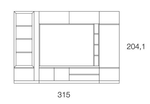 Medidas del mueble de salón compacto