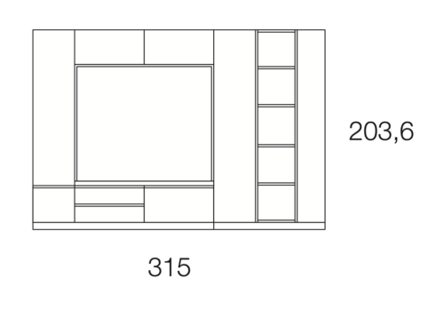 Medidas del mueble de comedor con panel TV