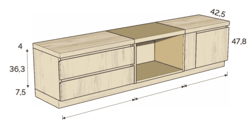 Medidas de este mueble TV